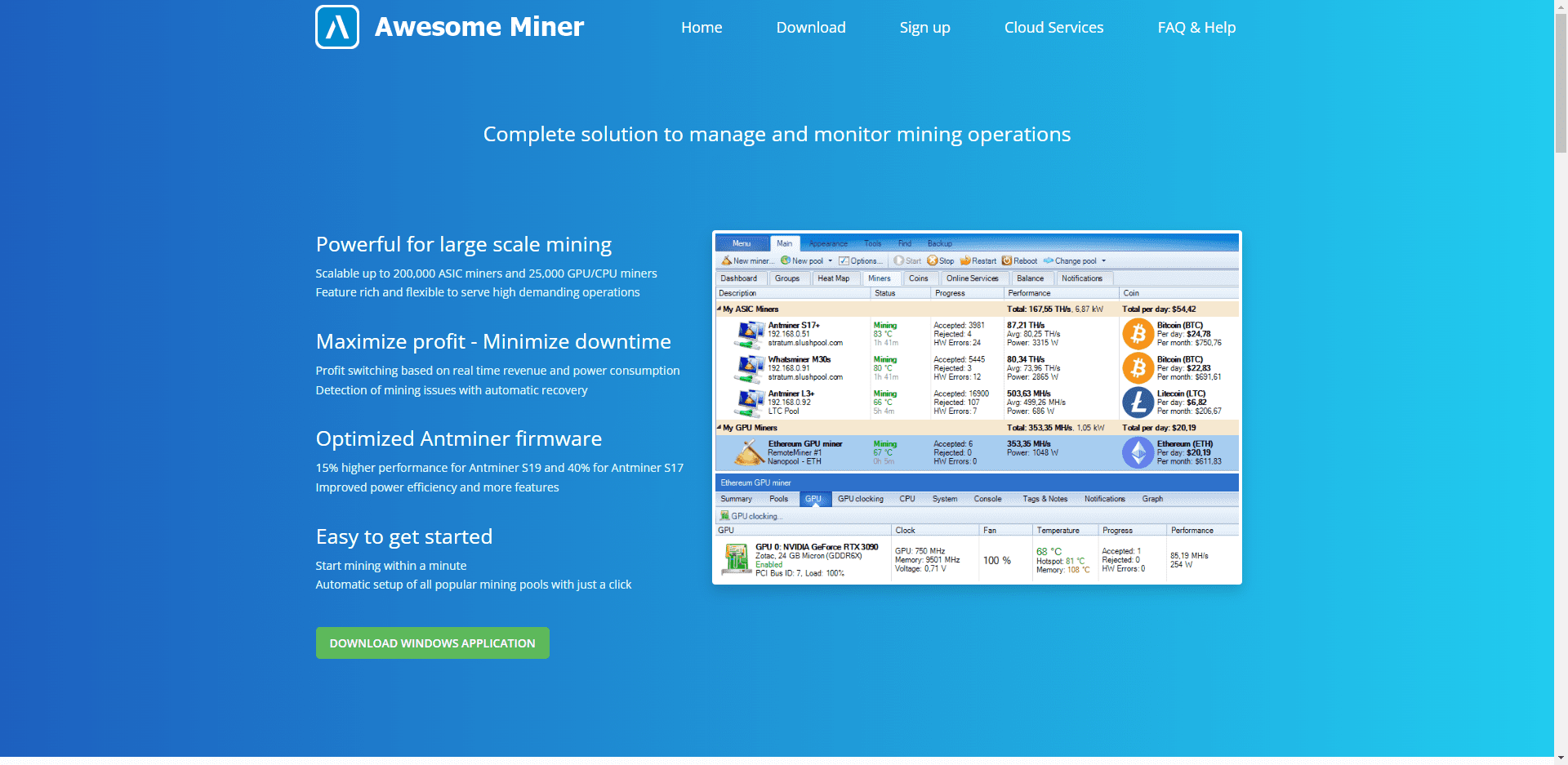 AwesomeMiner Website Review - CryptoSeptic.com