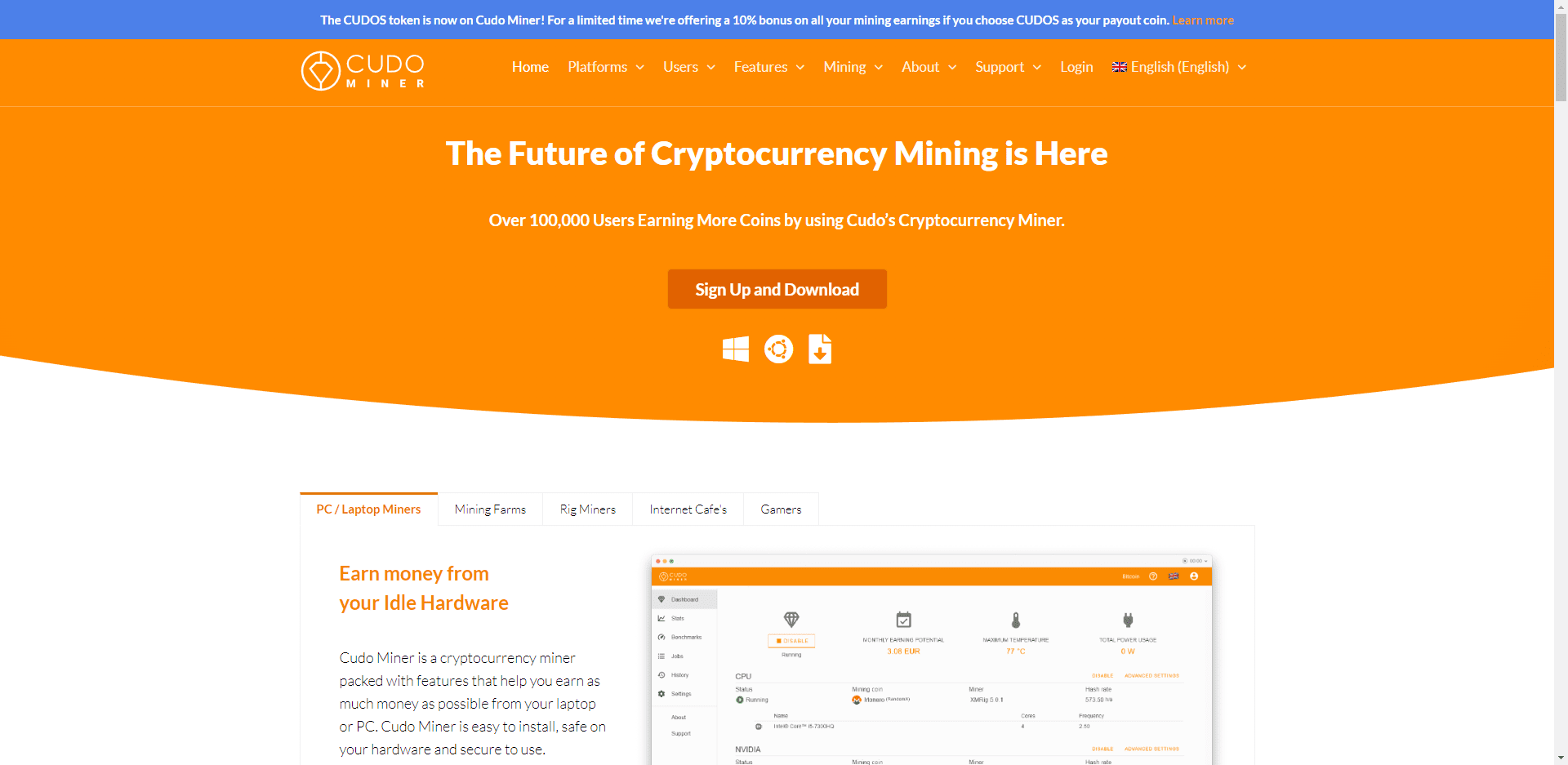 CudoMiner Website Review - CryptoSeptic.com