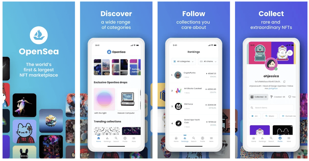 OpenSea Mobile Overview Look